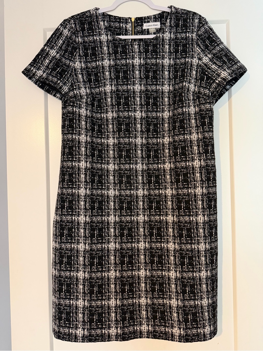 Calvin Klein Textured Plaid Dress